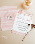 Aurora | Rose Gold Wedding Invitation Suite Template