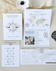SOFIA Passport Wedding Invitation & Boarding Pass Save the Date Template Bundle
