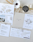 SOFIA Passport Wedding Invitation & Boarding Pass Save the Date Template Bundle