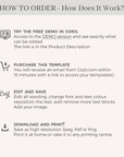 KONA Tropical Wedding Program Template