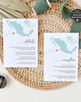 Mexico Destination Wedding Invitation Suite Template