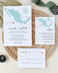 Mexico Destination Wedding Invitation Suite Template
