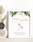PALMA Tropical Wedding Send Off Sparklers Sign Template