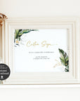 PALMA Tropical Wedding Signage Template
