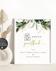 PALMA Tropical Photo Guest Book Sign Printable Template