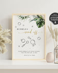 PALMA Bubble Send Off Wedding Sign Tropical