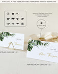 PALMA Tropical Wedding Place Cards Template