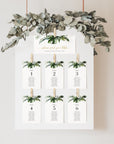 PALMA Tropical Wedding Seating Cards Template
