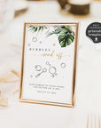 PALMA Bubble Send Off Wedding Sign Tropical