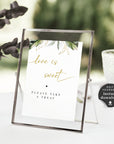 PALMA Love Is Sweet Take a Treat Sign Template Tropical