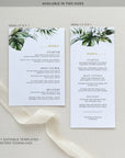 PALMA Menu Template for Wedding Tropical