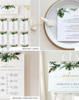 PALMA Tropical Wedding Printable Stationery Bundle Template