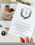 PALMA Tropical Wedding Thank You Cards Template