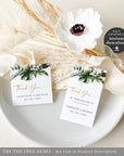 PALMA Tags for Wedding Favors Template Tropical