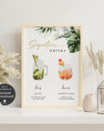 PALMA Tropical Signature Drink Signage Template