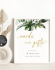 PALMA Cards and Gift Sign Template Tropical