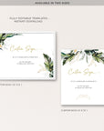 PALMA Tropical Wedding Signage Template