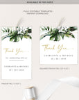 PALMA Tags for Wedding Favors Template Tropical