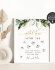 PALMA Petal Toss Wedding Sign Template Tropical