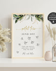 PALMA Petal Toss Wedding Sign Template Tropical