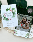 Tropical Flowers Save the Date Template