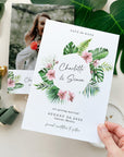 Tropical Flowers Save the Date Template