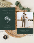 Tropical Palm Trees Save the Date Invitation Template