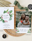 Tropical Flowers Save the Date Template