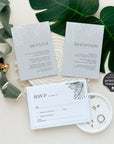 Minimal Tropical Wedding Invitation Template Set