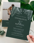 Minimal Tropical Wedding Invitation Template Set