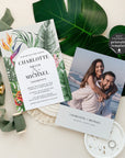 Elegant Tropical Wedding Invite Template
