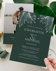 Tropical Palm Leaves Wedding Invitation Template