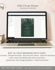 Tropical Palm Leaves Wedding Invitation Template