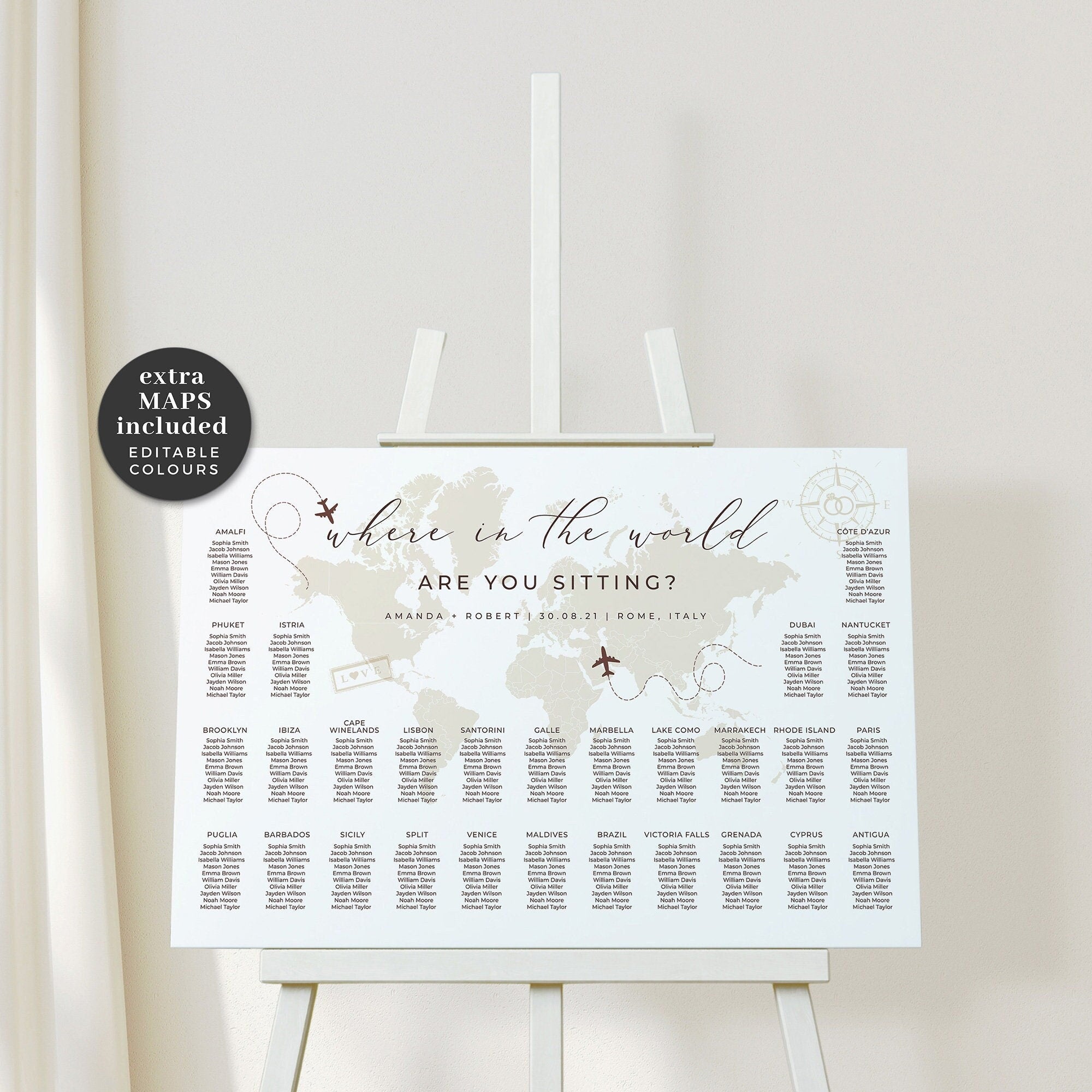 SOFIA Where in The World Are You Sitting Seating Chart