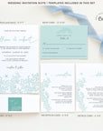 AIDA | Ocean Wedding Invitation with Rsvp Set Template