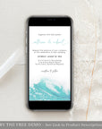Digital Wedding Invitation Beach Theme
