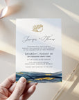 NOA | Navy and Gold Beach Wedding Invitation Template
