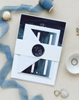 ZAHARA | Navy Destination Beach Wedding Invitation Kit Template