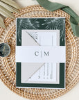 Minimal Tropical Wedding Invitation Template Set