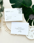 Minimal Tropical Wedding Invitation Template Set