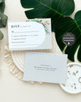Elegant Tropical Wedding Invitation Template Suite