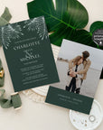 Tropical Palm Leaves Wedding Invitation Template