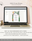 Elegant Tropical Wedding Invite Template