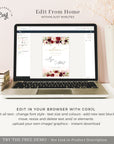 Rosita | Burgundy & Blush Wedding Ceremony Sign Template