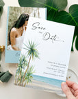 Selma | Palm Tree Save the Date Template with Photo
