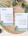 Selma | Tropical Beach Wedding Invitation Set