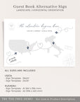 SOFIA Travel Wedding Guest Book Sign Template