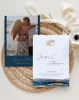 Noa | Navy & Gold Nautical Save the Date Template