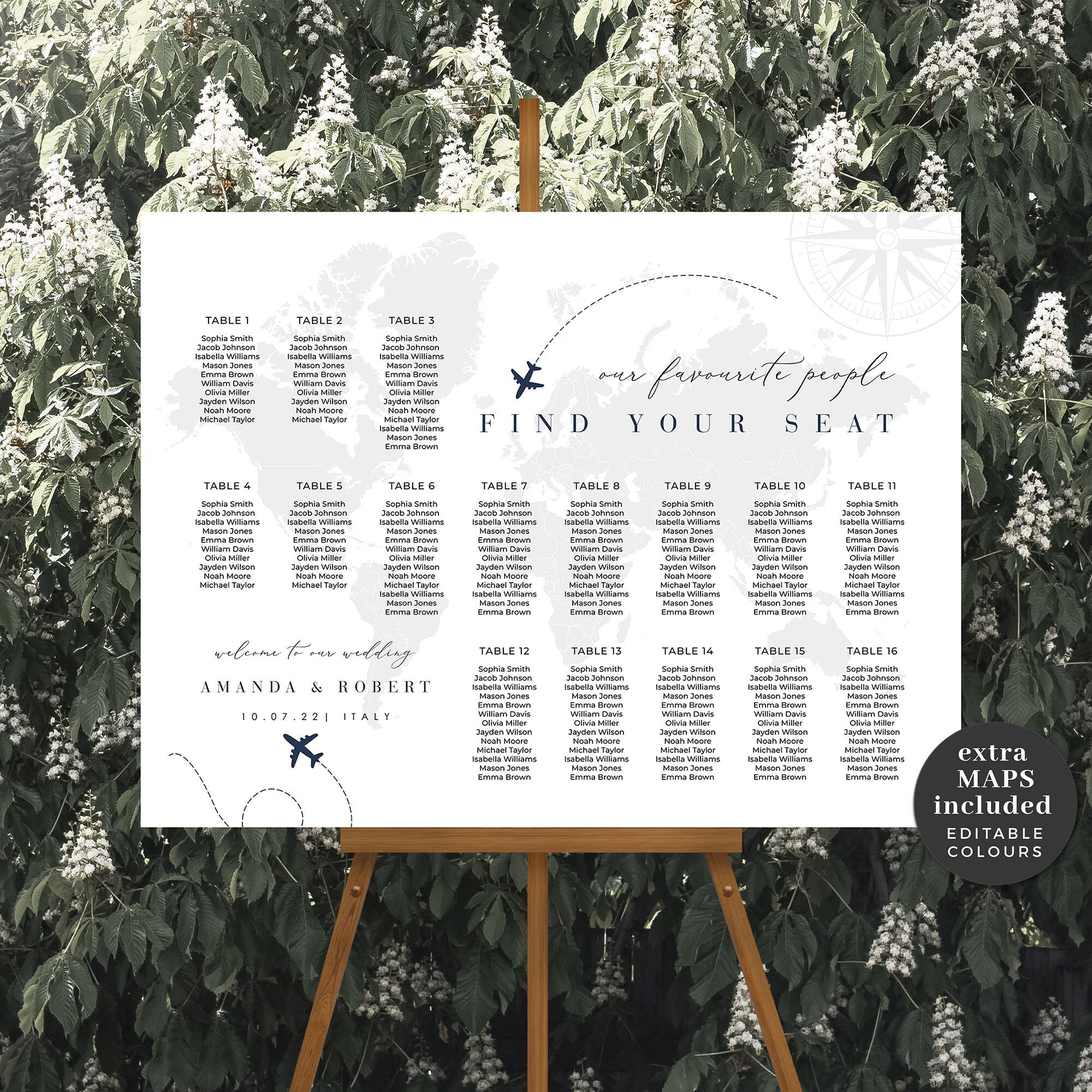SOFIA Our Favourite People Seating Chart Template
