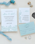 AIDA | Ocean Wedding Invitation with Rsvp Set Template